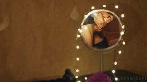 Round Mirror - Very spontaneous idea to film hard cock with cumshot in the round mirror.