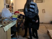 Brought a girlfriend to a typical russian garage to fuck 1/16