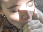 Smoking & sucking his dick in public, someone saw us 14/16