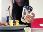 Giantess vore a pizza with extra tinys! (Trailer)