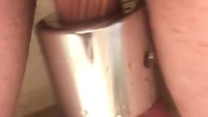 Ball Stretching Sexy Scrotum Skin Shower