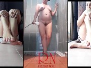 Bella signora nella doccia. Sapone e lozione per il corpo. Doccia, Scene di doccia, Striptease, Bagn 3/16