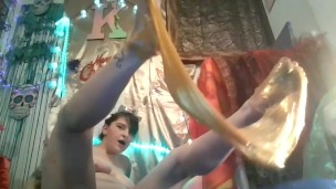 HD Slime Play JOI Goddess DRIPPING in liquid Gold Slime! Cum begging Jack off Instructions SlimePlay