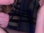 My husband tells me about his ex girl while I suck and fuck his cock 3/16