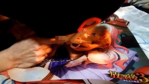 エヴァアスカ水着フィギュアを全裸にしてクンニ&キス&おっぱい舐めまわし【キモオタクの喘ぎ声あり】