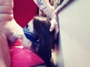 BLINDFOLDED, HELD DOWN, FACE FUCKED AND COVERED IN HUGE FACIAL 6/16