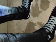 Rewetting My Skinny Jeans And Vans In Parking Lot 12/16