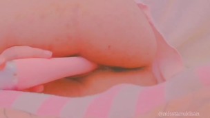 Pov Morning masturb with Pink vibrator amateur girl Pink Wet pussy uncensored teen close up orgasm