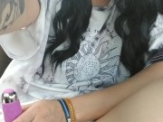 Watch my pussy pulsate in the car  5/16