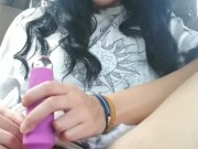Watch my pussy pulsate in the car  7/16