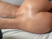 OILY BOOTY! BIG ASS FIT teen fucked in OIL! 11/16