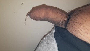 Jerking my uncircumcised cock to a thick and hard cumshot explosion, small hard penis masturbation