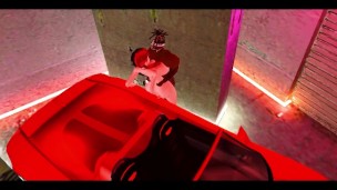 goth girl gets fucked on the garage by a black dude