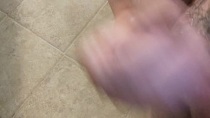 Rubbing one out in the shower