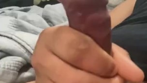 Horny messy Jerk off with accidental cum drip