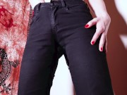 Desperate & topless in my black jeans. Oh no I pissed myself! 11/16