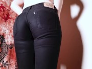 Desperate & topless in my black jeans. Oh no I pissed myself! 5/16