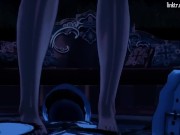 Kinky nurse Esdeath doms a patient to get all his cum out 3/16