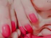 Short skirt, legs, feet, toes, and lotion!  13/16