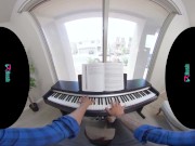 VRHUSH Rebecca Vanguard lets her piano teacher creampie her asshole 2/16