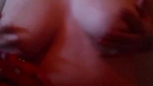 Hot girl shows off her 38 D boobs to everyone
