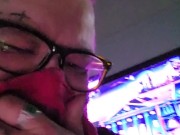 Sniffing Panties in front of wife 9/16