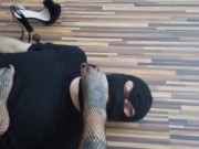 Blonde Tattooed Lady And Her Foot Slave 7/16