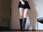High heel boots fetish with glorious upskirt views 15/16
