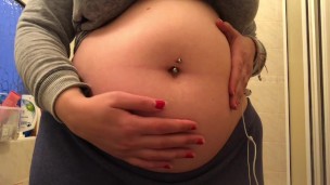 Swollen Belly Girl Bloated Belly Gurgles