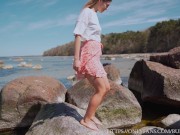 Extremely Risky Pussy Licking On The Public Beach! 2/16