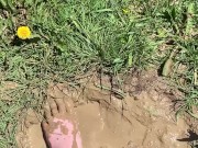 Feet getting nice and messy in mud
