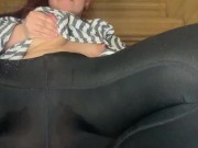 pissing and brings herself to orgasm, squirting milky tits 16/16