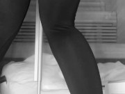 pissing and brings herself to orgasm, squirting milky tits 8/16