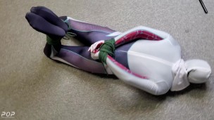 Spider Gwen's Bondage Escape Practice #1 - first try at a bondage escape cosplay