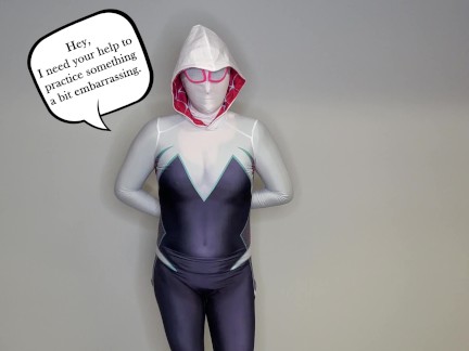 Spider Gwen's Bondage Escape Practice #1 - first try at a bondage escape cosplay