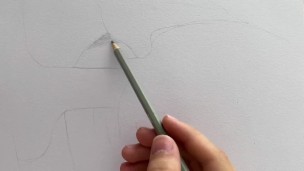 Doggy fucked and ass fingered PENCIL ART PORN