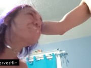 pixieservesHim sloppy throatfuck training, petite girlfriend needs practice with big cock 10/16