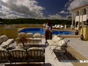 PrivateBlack - Stacked Black Chick Madelin Crox Drilled Hard By The Pool! 3/16