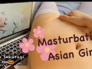 日本のAV女優明日花キララのえちえちな動画を見ながらはじめての足ピンオナニー - Suzu Sakuragi