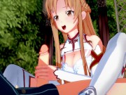 Asuna swallows Kirito's load before riding his face - Sword Art Online Hentai 3/16