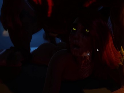 Perfect Big BOOBS Bitch Fucking with Big Cock Monster | 3D Porn Wild Life