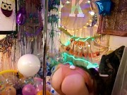 HD LOONER Fuck Bunny plays with her big balloons! +100 Balloons B2P Suck Fucked&Pussy stuffed to cum 11/16
