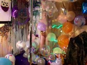 HD LOONER Fuck Bunny plays with her big balloons! +100 Balloons B2P Suck Fucked&Pussy stuffed to cum 6/16