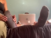 No Distractions! Tickled During Zoom meeting 4/16