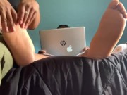 No Distractions! Tickled During Zoom meeting 6/16