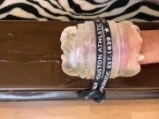 Solo Male Moaning while Fucking Fleshlight with His Big Cock for Huge Cum Load - 4K