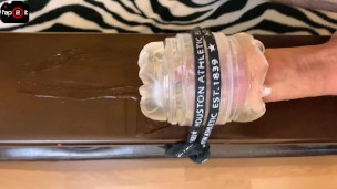 Solo Male Moaning while Fucking Fleshlight with His Big Cock for Huge Cum Load - 4K
