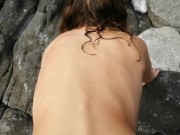 Sweet fuck in public beach and cumshot with no hands 12/16