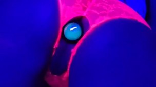 Black Light Butt Plug Strip Tease