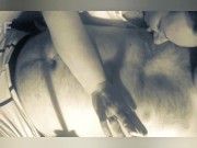 He smokes a cigarette and licks his lover's nipples 4/16